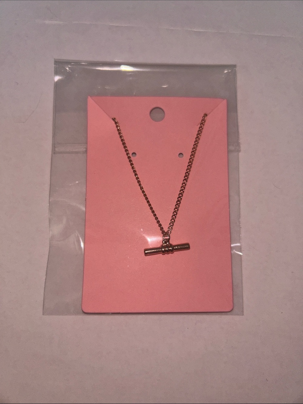 Delicate Rose Gold Bar Pendant Necklace - Women Jewelry